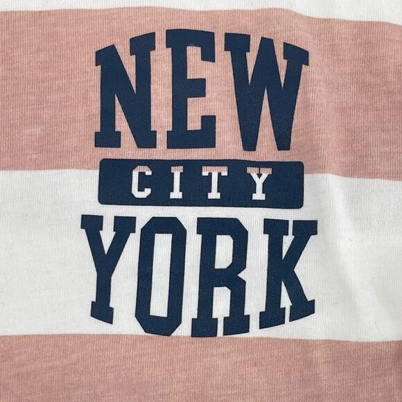 Carter’s Girl’s New York City Pink White Striped Long Sleeve Top Size 5 - Picture 2 of 11